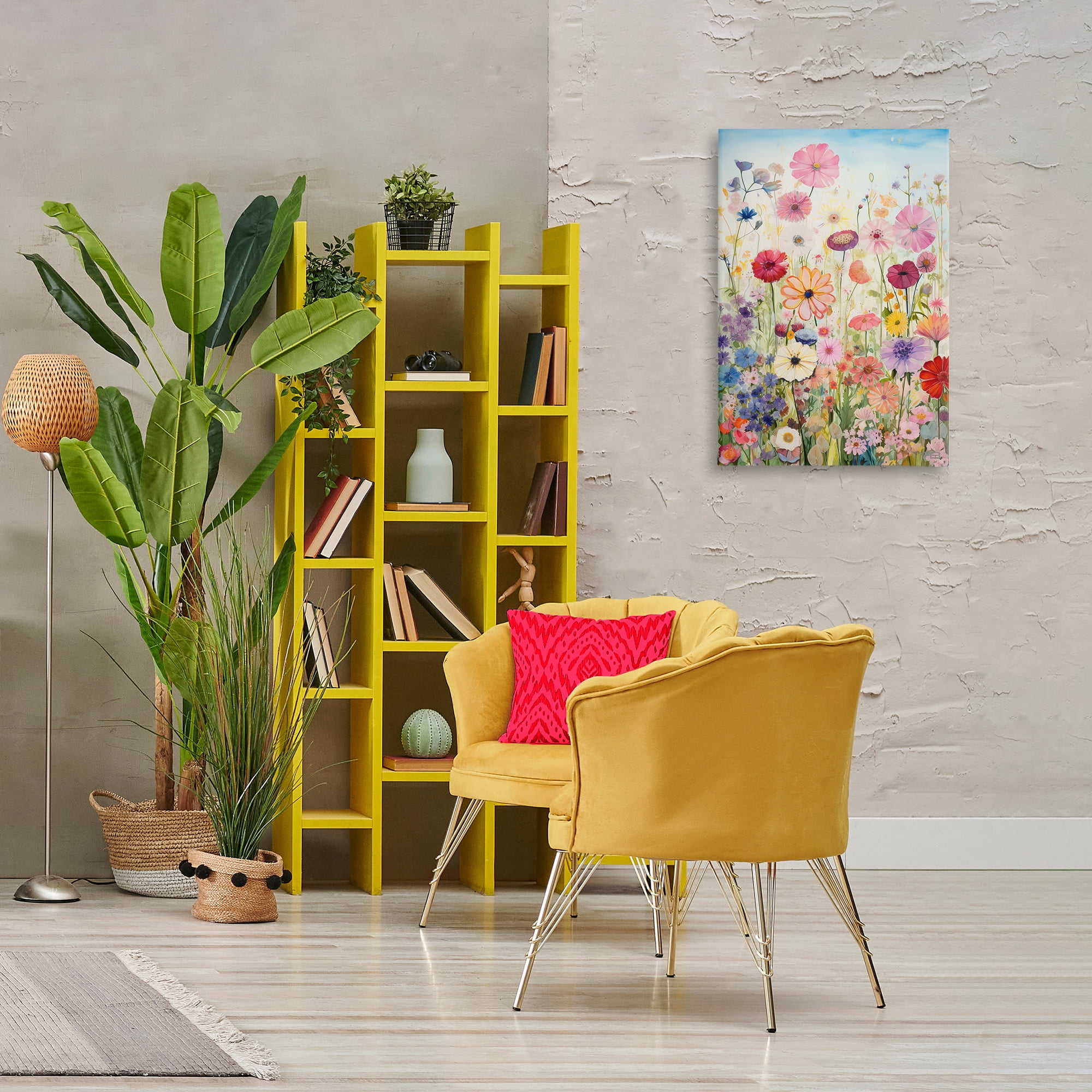 Stupell Industries Full Floral Garden Botanical & Floral Painting Gallery Wrapped Canvas Art Print Wall Art, 20 x 30