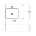 thumbnail image 2 of American Imaginations AI-28167 23.8 in. Rectangle Wall Mount White Vessel for 1 Hole Left Drilling, 2 of 3