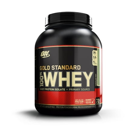Optimum Nutrition Gold Standard 100% Whey Protein Powder, Chocolate Mint, 24g Protein, 5