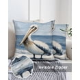 thumbnail image 3 of Outdoor Pillow Covers with Inserts, Coastal Pelican Waterproof Decorative Throw Pillow Cases, Modernism Art Oil Painting Birds Soft Cousion Covers Protector for Outside Patio Furniture Sofa 16"x16", 3 of 8