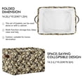 thumbnail image 3 of WOBOGO Skull with Money Pattern Square Storage Basket with Waterproof Canvas and PE Lining Durable PU Leather Handles 14.2×10.2×8.3in, 3 of 9