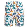 thumbnail image 6 of Kdxio Block Dinosaur Pattern Mens Casual Shorts - Drawstring Summer Beach Sports Shorts for Men, 6 of 9