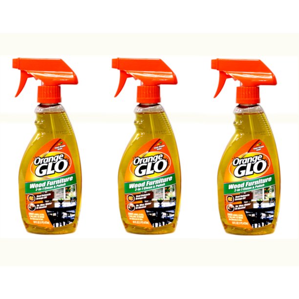 Orange Glo Wood Furniture 2in1 Clean & Polish 16 Ounce Pack of 3