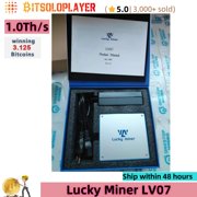 BTC Solo Miner Lucky Miner LV07 ASIC Mining 1Th/s BTC BCH BSV DGB SHA256 Crypto Silent Home Bitcoin Miner Lottery Machine Device