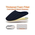 thumbnail image 6 of SAYFUT Mens Women's Cotton Knit Memory Foam Slippers Terry Cloth Anti Skid Indoor/Outdoor Slip-on House Shoes, Navy Blue, 6 of 8
