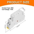 thumbnail image 2 of Uxcell AC Contactor 20A 2 Pole 2NO 110V Load and Lighting Circuit Control DIN Rail Mount, 2 of 5