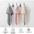thumbnail image 2 of Super Absorbent Hair Turban Towel - Coral Fleece Hair Turban Towel, Hair Drying Cap Crday Gift, 2 of 5