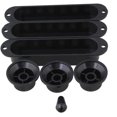 thumbnail image 2 of BQLZR Black Guitar Parts Set Switch Tip Single Coil Pickup Cover 1 Volume 2 Tone Knobs, 2 of 5