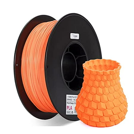 Inland 1.75mm Orange PLA 3D Printer Filament - 1kg Spool (2.2 lbs)