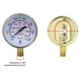 thumbnail image 2 of High and Low Pressure Gauge for Heavy-Duty Oxygen Regulators 0-4000 psi & 0-200 psi - 2.5 inches - Thread: 1/4" NPT, 2 of 3