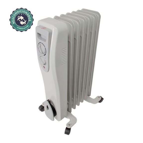 Calefactor de Ambiente Reacondicionado IUSA 1500 W de Piso 3 Niveles de Potencia Portátil con Ruedas