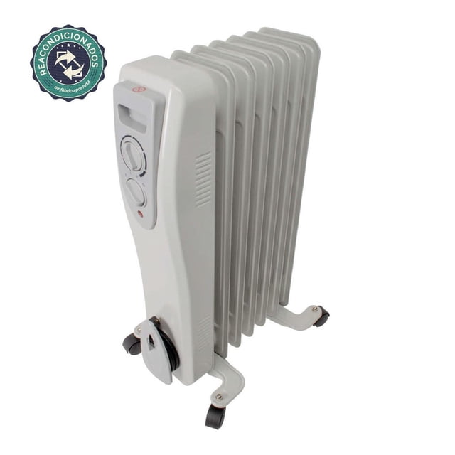 Calefactor de Ambiente Reacondicionado IUSA 1500 W de Piso 3 Niveles de Potencia Portátil con Ruedas