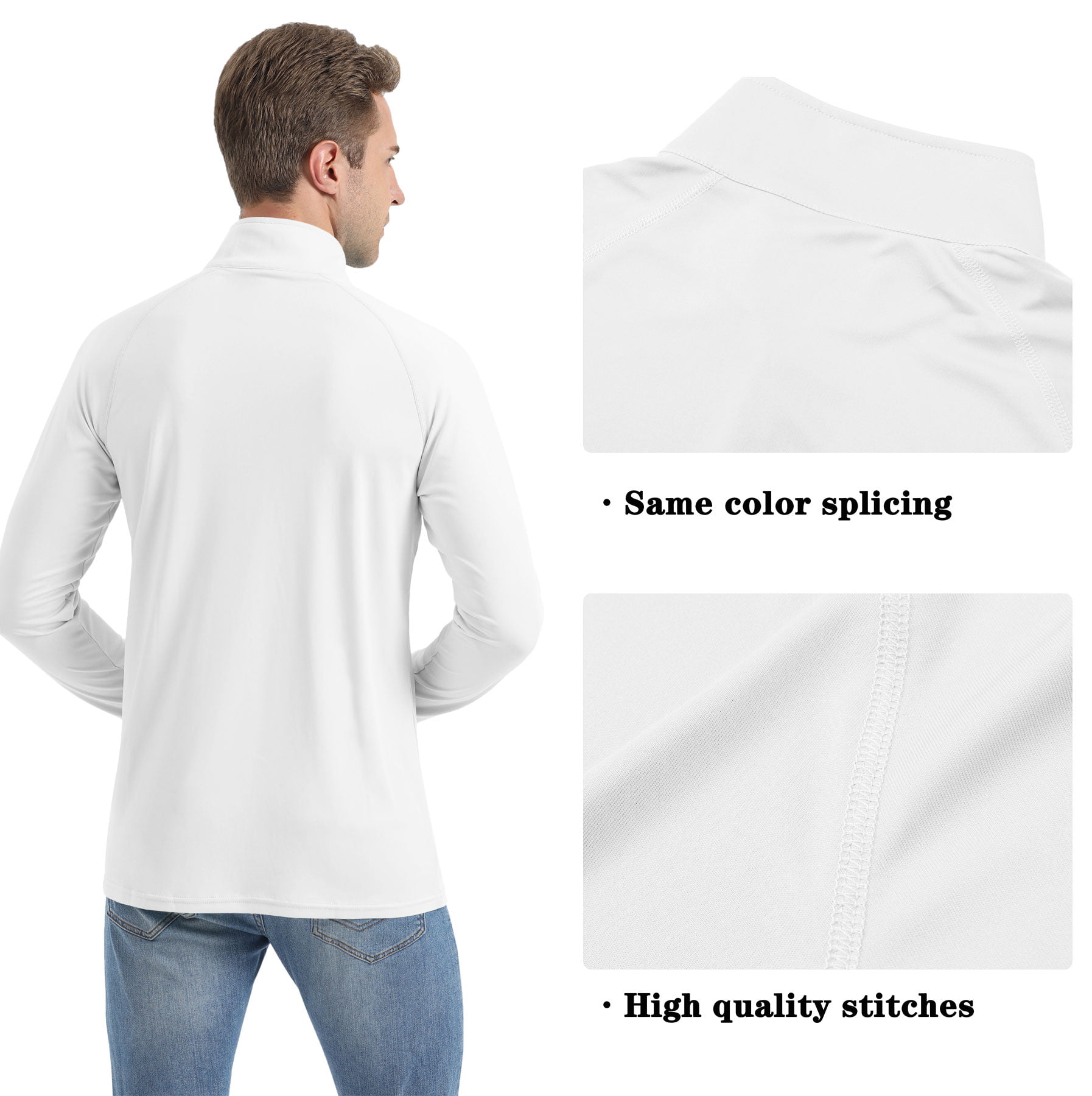 TACVASEN Mens Lightweight 1/4 Zip Pullover UPF 50+ Sun Protection