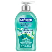 Softsoap Therapy Eucalyptus and Sea Salt Scent Exfoliating Liquid Hand Soap, 11.25 oz Bottle
