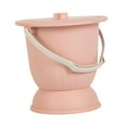 thumbnail image 5 of TOOYFUL Portable Bedpan Pot Night Commode Bucket Spittoon with Lid and Handle Chamber Pot for Children Female Male Indoor Home Pink, 5 of 9
