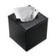 thumbnail image 2 of Soporte para caja de pañuelos de cuero PU, servilletero cuadrado, dispensador de caja de papel de bombeo, soporte para pañuelos faciales con fondo magnético, 2 of 5