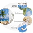 thumbnail image 6 of Summer Palm Tree Waterproof Fabric Shower Curtain,Beach Ocean Coastal Starfish Shells Waterproof Fabric Shower Curtain for Bathroom Curtains Bathtubs Hotel Shower Curtains with 12 Hooks Long 72x78in, 6 of 8