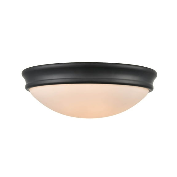 5223-MB Millennium Lighting Baumann - 2 Light Flush Mount-5 Inch Tall and 12 Inch Wide-Matte Black Finish