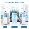 thumbnail image 3 of Aire acondicionado portátil de 8000 Btu para habitaciones de hasta 350 pies cuadrados. Pie. Unidad de aire acondicionado controlada remotamente con deshumidificador, modo ventilador, enfriamiento efic, 3 of 5