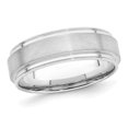 thumbnail image 1 of Mens Brushed Grooved Sterling Silver Band Ring (7mm), 1 of 4