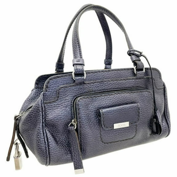 Pre-Owned Tod's Handbag Leather Purple Navy TOD'S Tote Bag Women's YWYN-13641 (Fair)