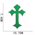 thumbnail image 5 of 10 cruces bordadas para planchar para coser insignias en ropa, mochilas, vaqueros, sombreros y para reparar y decorar, 5 of 5