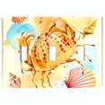 thumbnail image 2 of Metal Light Switch Wall Plate Outlet Cover (Ocean Sea Crab Sea Shell Clam Beach - Triple Toggle), 2 of 2