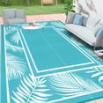 thumbnail image 3 of Outdoor Rug ;x; Reversible Boho Plastic Straw Patio Deck Camping Rugs Indoor Outdoor Portable RV Mat Carpet for Outside Porch Balcony Backyard Beach Pool, 3 of 9