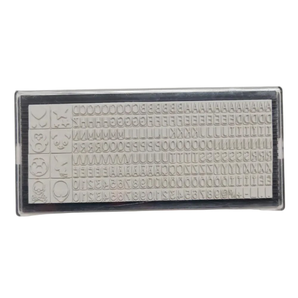 Novixy 4mm for Digital Letter Type Stamp for Custom Text Printing With Reusable Rubber