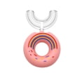 thumbnail image 3 of Cepillo de dientes de viaje infantil en forma de U de baño con mango Cepillo de dientes manual de silicona para bebés para el cuidado de la boca de 2 a 6 años, rosa Guardurnaity HA009179-01B, 3 of 6