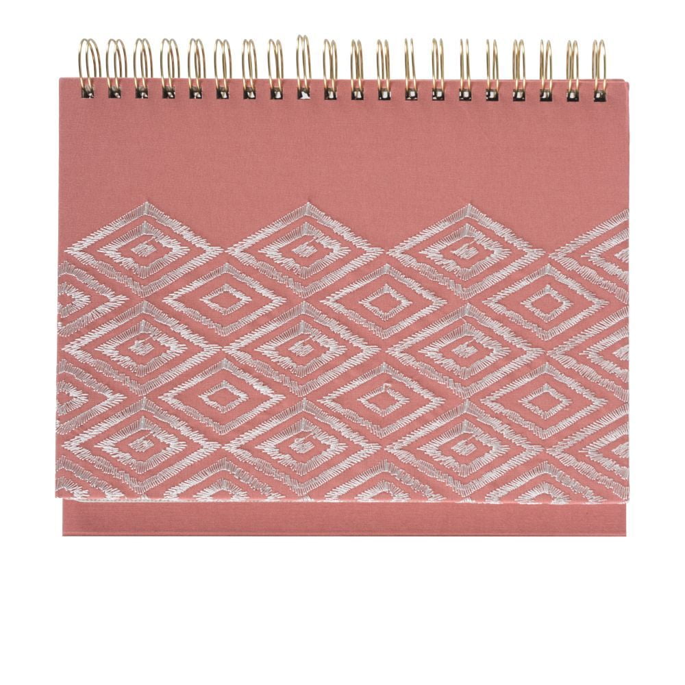 Embroidered Undated Desk Top Calendar