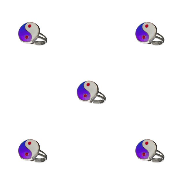 Sonducket Anillos de humor Termocrómico Ajustable Diferentes estilos No es fácil de romper Durable Temperatura cambiable Joyería Fiesta Tipo 2 Tipo 2 5piezas Sonducket CBP222407