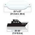 thumbnail image 2 of Seachoice 79031 Oval Mooring Fender  White - 8 x 28 in., 2 of 5