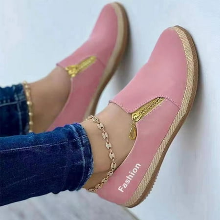 

Bxzhiri Round Head Shallow Mouth Soft Leather Grandma Shoes Women s Shoes