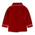 thumbnail image 4 of Ruyang Boys Girls Christmas Velvet Clothing Set Baby Cute Thermal 2 Piece Outfits Button Down Long Sleeve Shirts Pants Set, 4 of 7