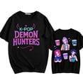 thumbnail image 1 of Moonsky Camiseta unisex Huntrix Dem-0n, colores cómodos, camiseta Huntrix para niñas, camiseta Mira Rumi Joey, merchandising, regalo juvenil para fans del K-pop (Negro 2XL), 1 of 2
