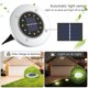 thumbnail image 2 of Paquete de 4 luces solares de disco, 12 LED, luces solares para suelo, para exteriores, de acero inoxidable, impermeables, para pasarelas, caminos, césped, patios, jardines, 2 of 8