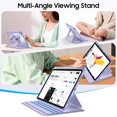 thumbnail image 4 of Fintie Rotating Case for iPad Air 11-Inch (2026/2025/2024) and iPad Air 10.9-Inch 5th/4th Gen, 360° Swivel Stand, Clear Hard Back Cover, Built-in Pencil Holder, lilac marble, 4 of 9