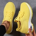 thumbnail image 3 of Rokment Orthopedic Air Cushion Walking Running Shoes for Women Plantar Fasciitis with Arch Support Comfortable Orthotic Slip on Socks Non-Slip Work Nursing Sneakers Yellow Size 9, 3 of 8