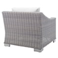 thumbnail image 6 of Modway Conway Sunbrella? Outdoor Patio Wicker Rattan 2-Piece Armchair and Ottoman Set in Light Gray White, 6 of 11