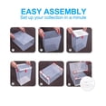 thumbnail image 3 of Set of 18 PCS Stackable Shoe Storage Box Foldable Clear  Sneaker Display Plastic Box White, 3 of 10