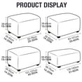 thumbnail image 3 of Stretch Ottoman Cover, Ottoman Slipcover, Folding Storage Stool Furniture Protector, Soft Rectangle Slipcover with Elastic Band, Velvet Fabric Removable Washable,Length 33-40in, 3 of 7