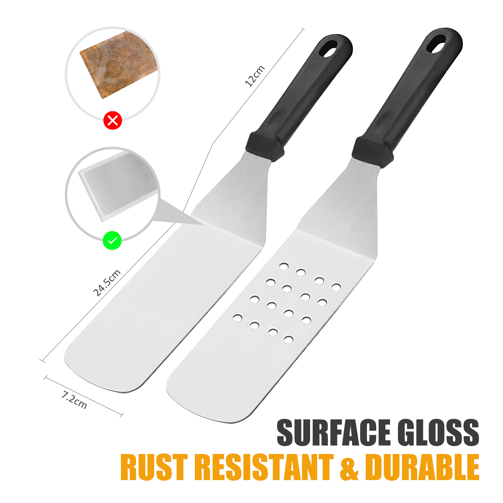 KOYMISKU 15-Piece Stainless Steel Griddle Accessories Kit photo 4