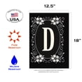 thumbnail image 2 of Toland Home Garden Classic Monogram-D Personalized Flower Flag Double Sided 12x18 Inch, 2 of 5