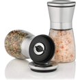 thumbnail image 1 of Set of 2 spice grinders with adjustable ceramic grinder - Salt grinder and noble pepper grinder made of high-quality stainless steel - Also as chilli grinder [without spice content], 1 of 5