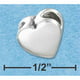 Sterling Silver Perle d'Espaceur en Forme de Cœur à Haute Brillance – image 1 sur 1