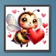 thumbnail image 3 of Pintura de diamante 5D DIY taladro redondo completo lindo kit de abeja decoración del hogar 30x30cm, 3 of 9