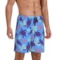 thumbnail image 2 of Bixox Men's Ornamental Turtles printed lightweight casual shorts, soft sleep shorts with pockets., 2 of 7