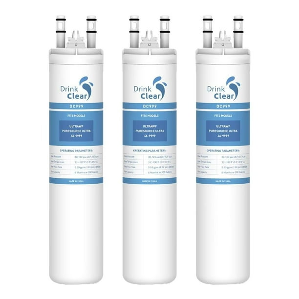 Filtro de agua DRINKCLEAR compatible con ULTRAWF, paquete de 3