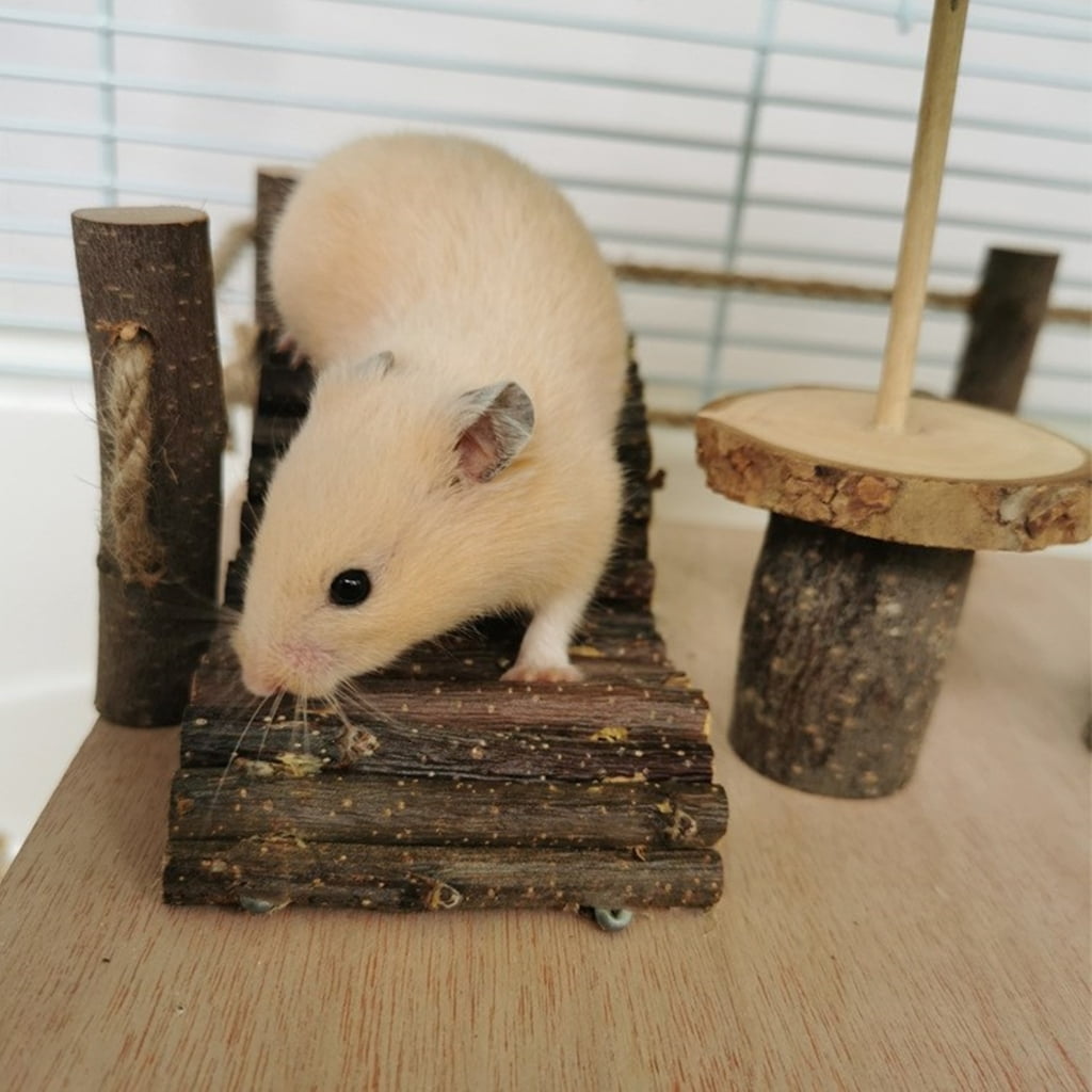 BQBQERT Hamster Platform Cage Ladder Toy Small Animals Climbing Ladder Cage Grinding Jumping Exercise Platform